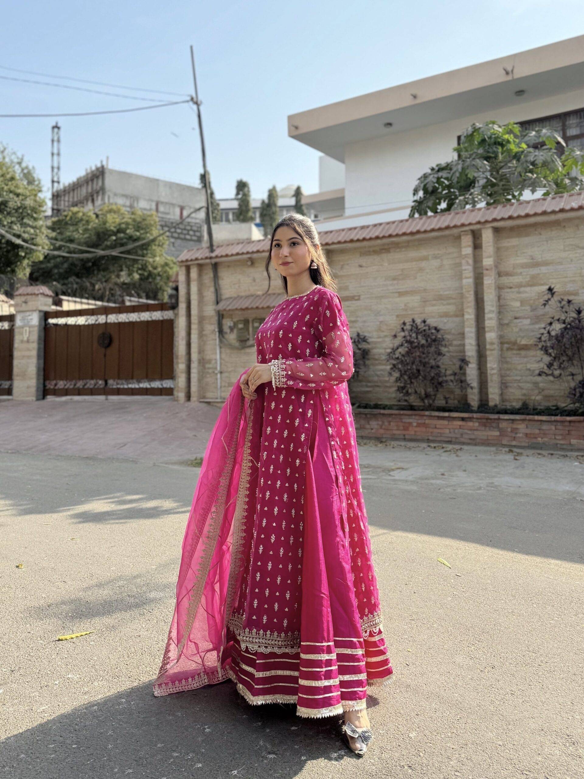 AREEBA HOT PINK FROCK