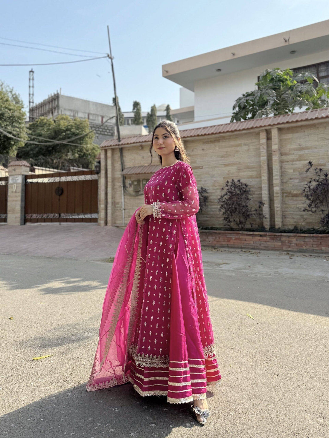 AREEBA HOT PINK FROCK