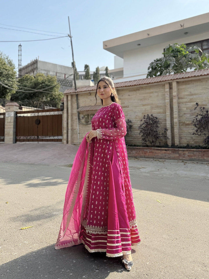 AREEBA HOT PINK FROCK