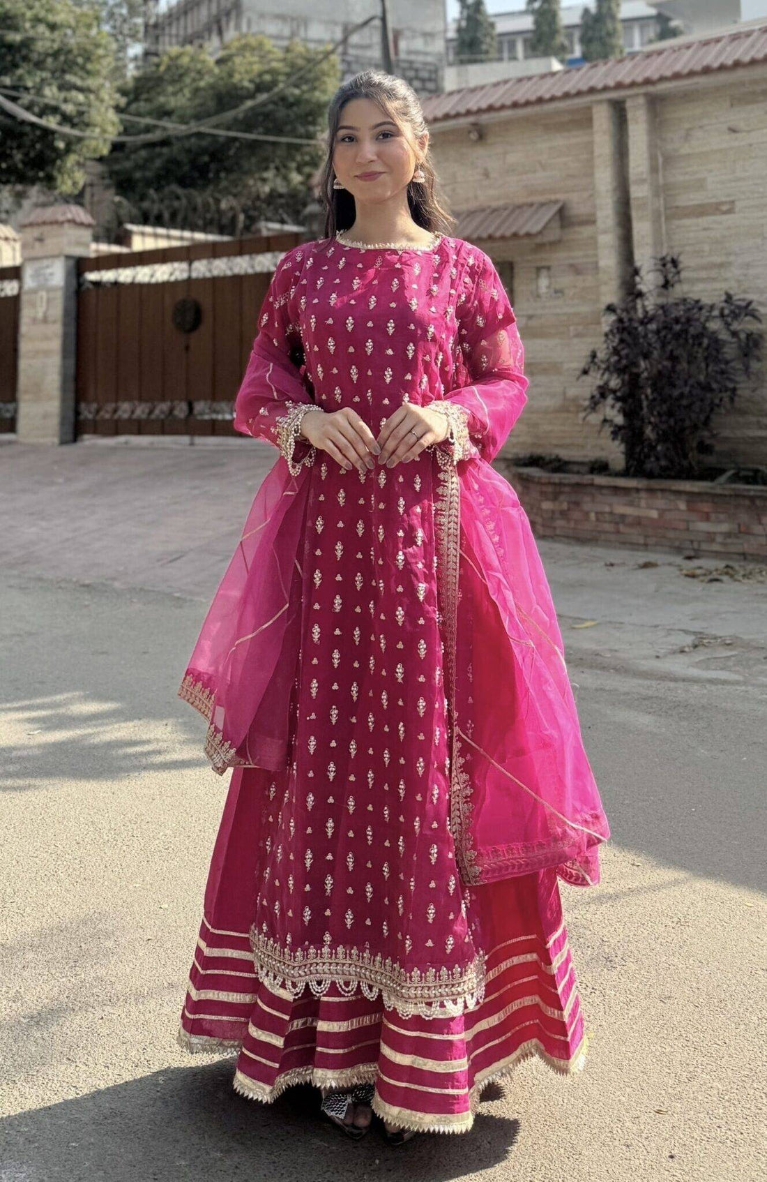 AREEBA HOT PINK FROCK