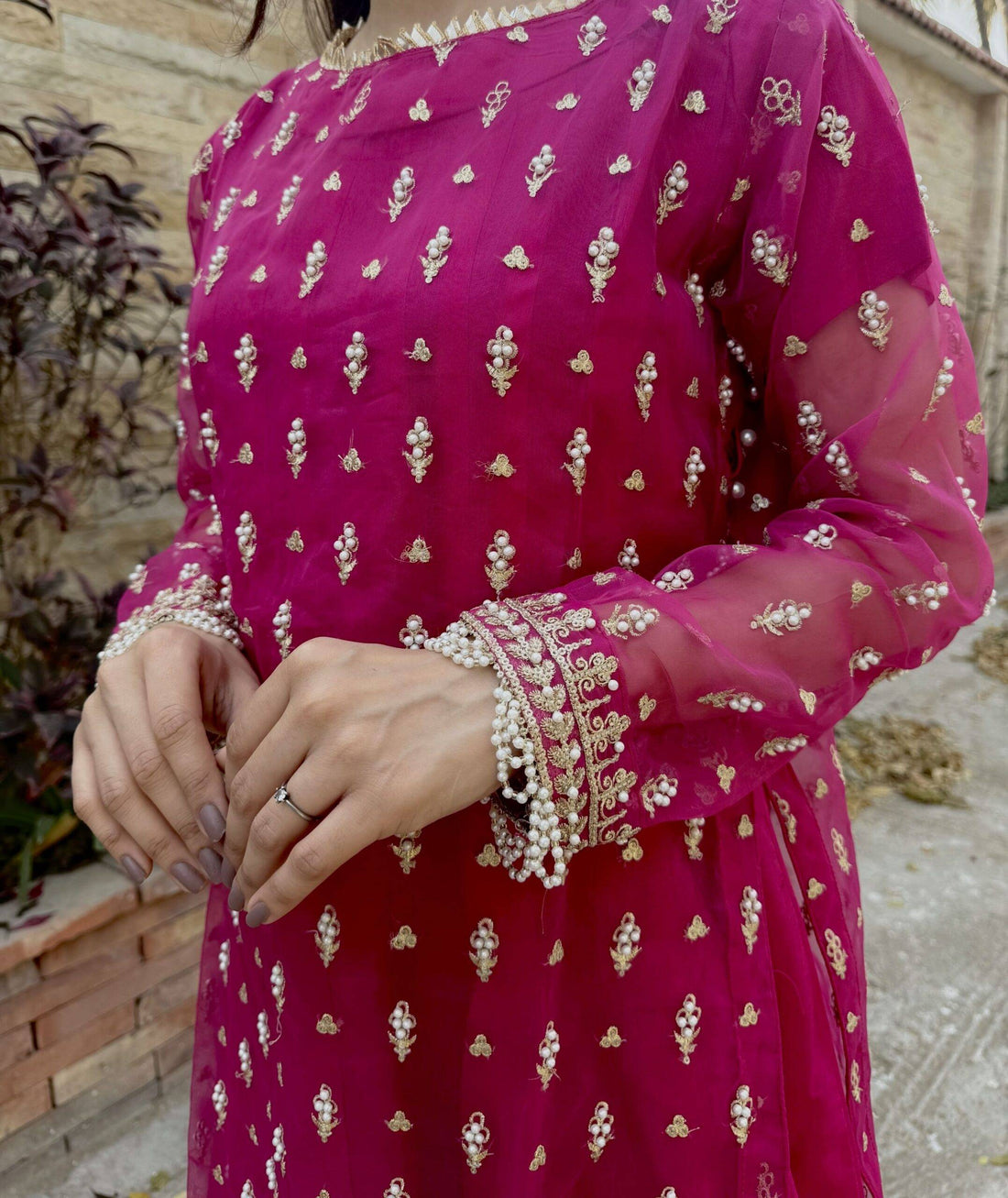 AREEBA HOT PINK FROCK