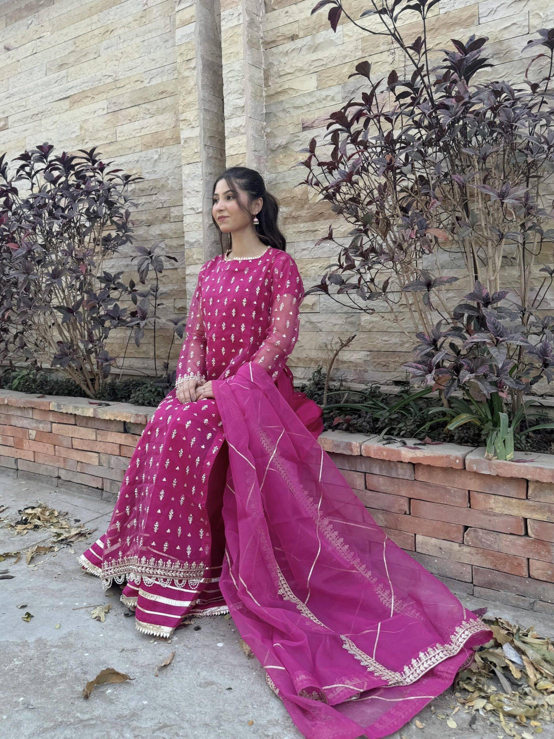AREEBA HOT PINK FROCK