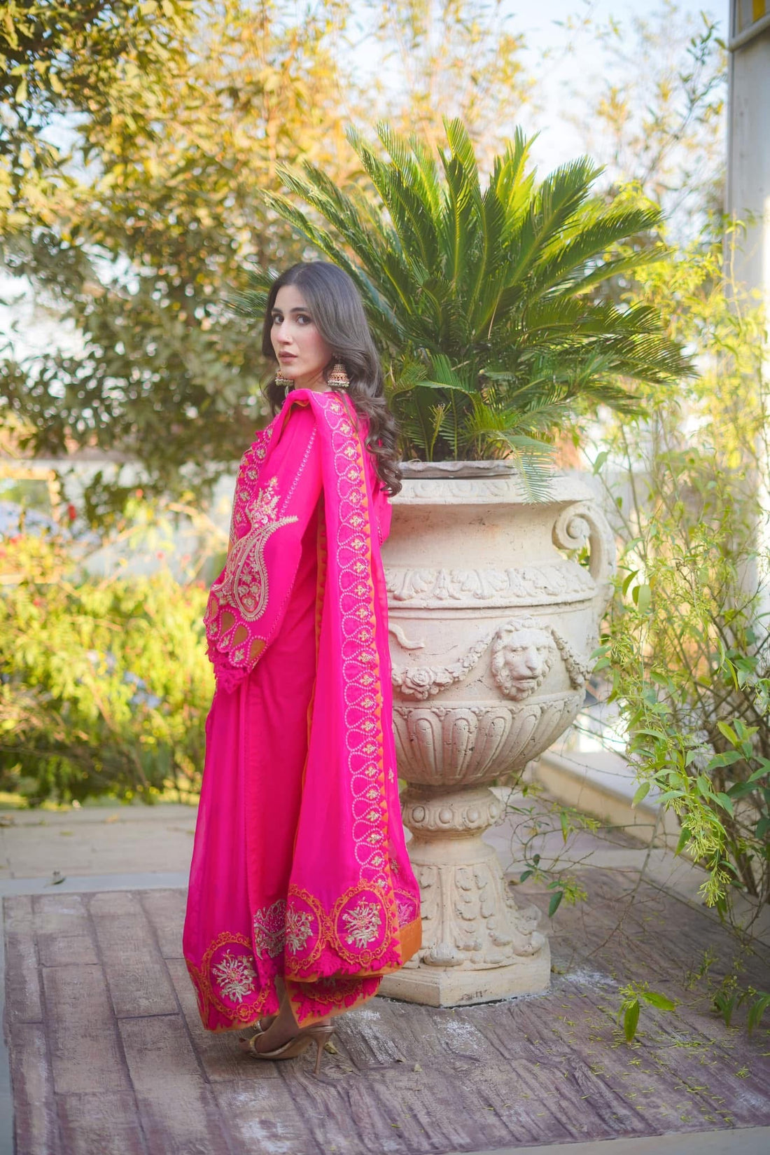 ANEELAS LAWN - LASER PINK