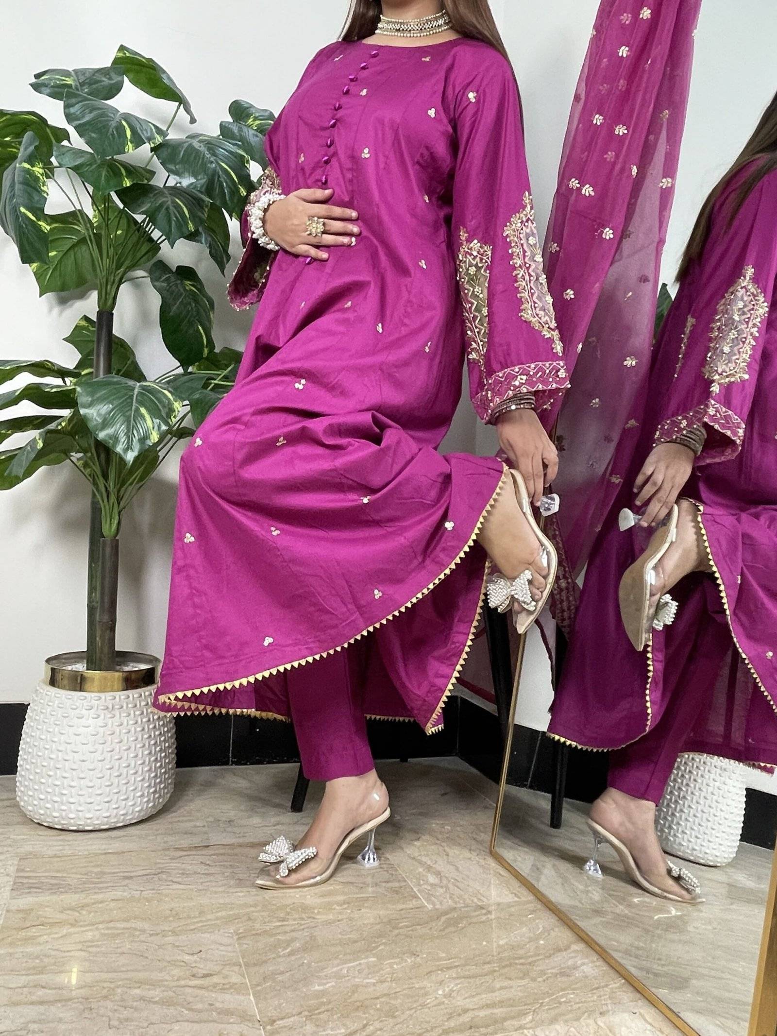 Magenta Frock Naylaa