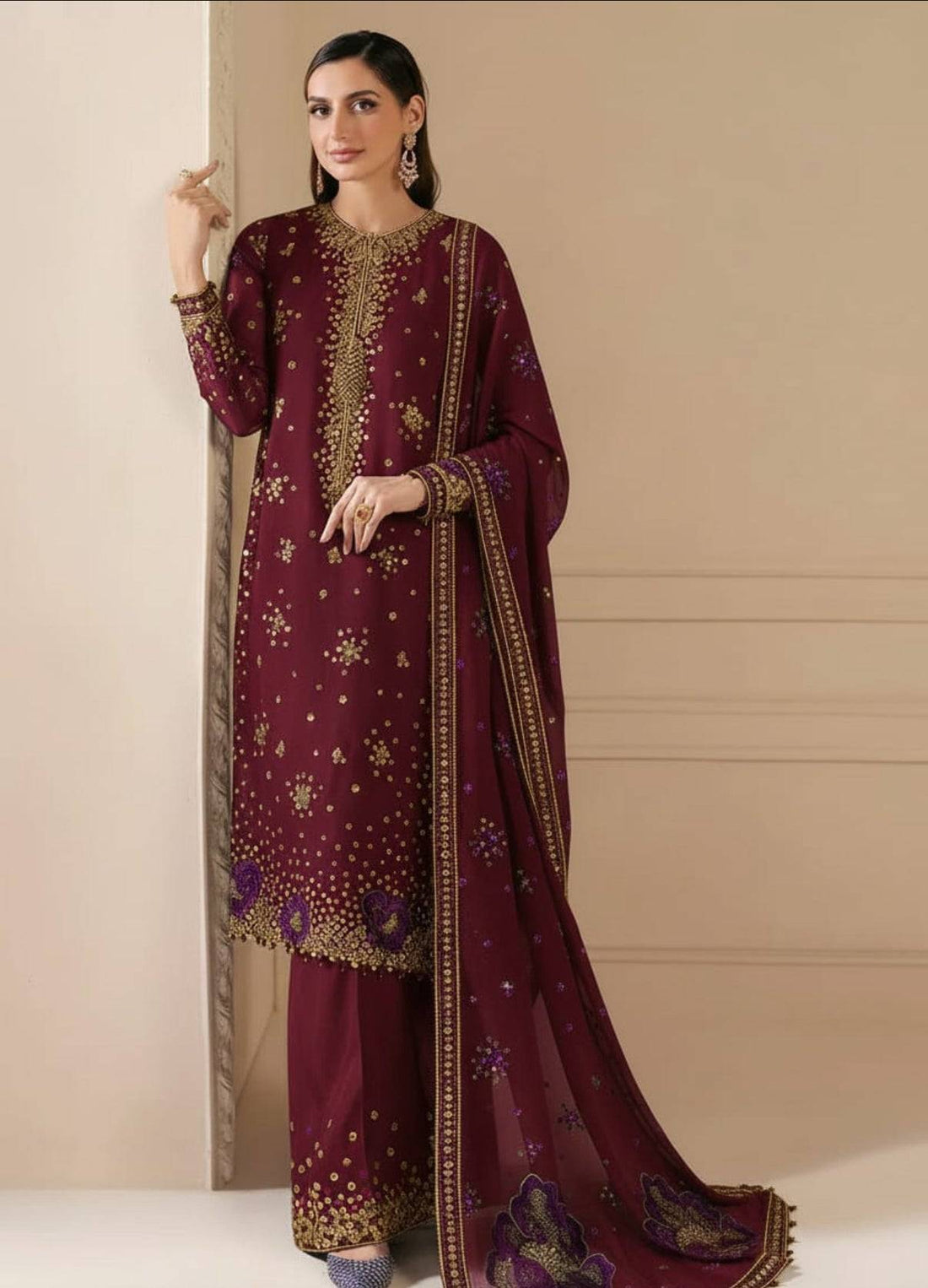 JAZMIN - Twill seq ‘maroon’