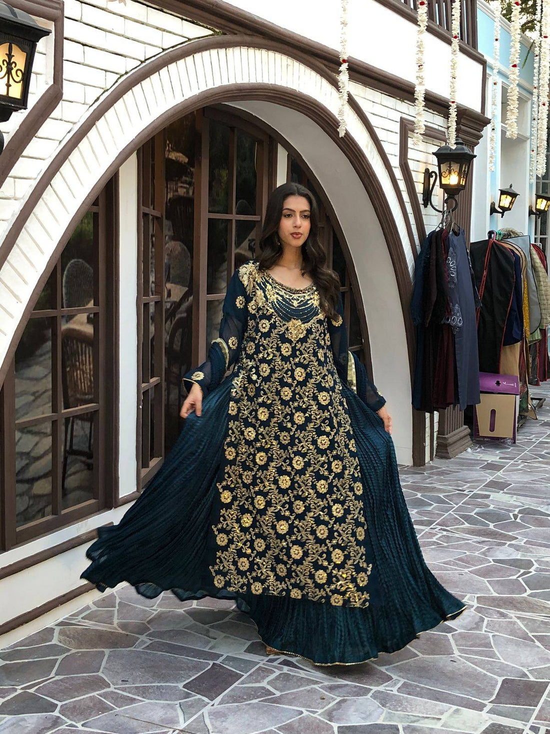 TEAL CRUSH LEHNGA