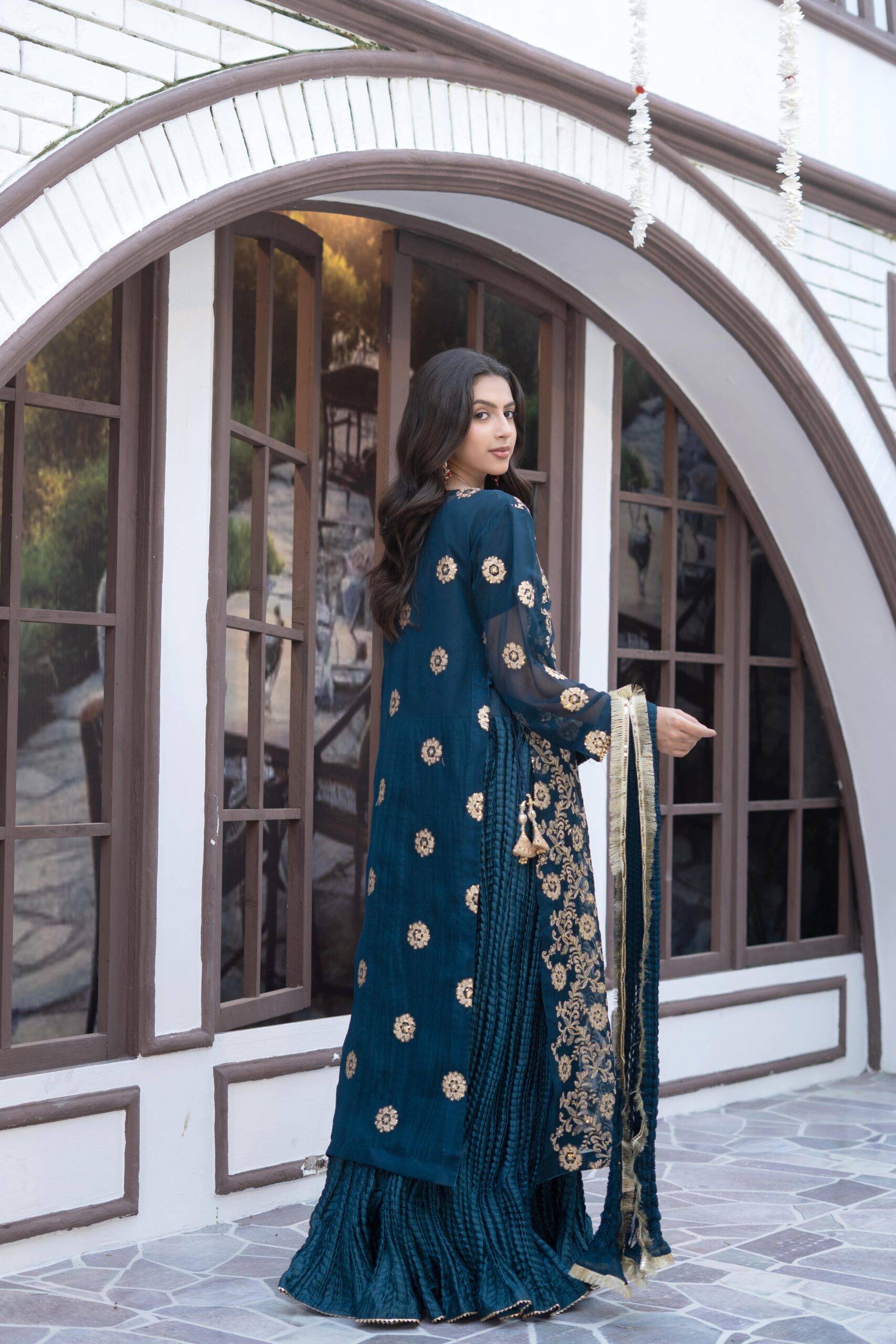 TEAL CRUSH LEHNGA