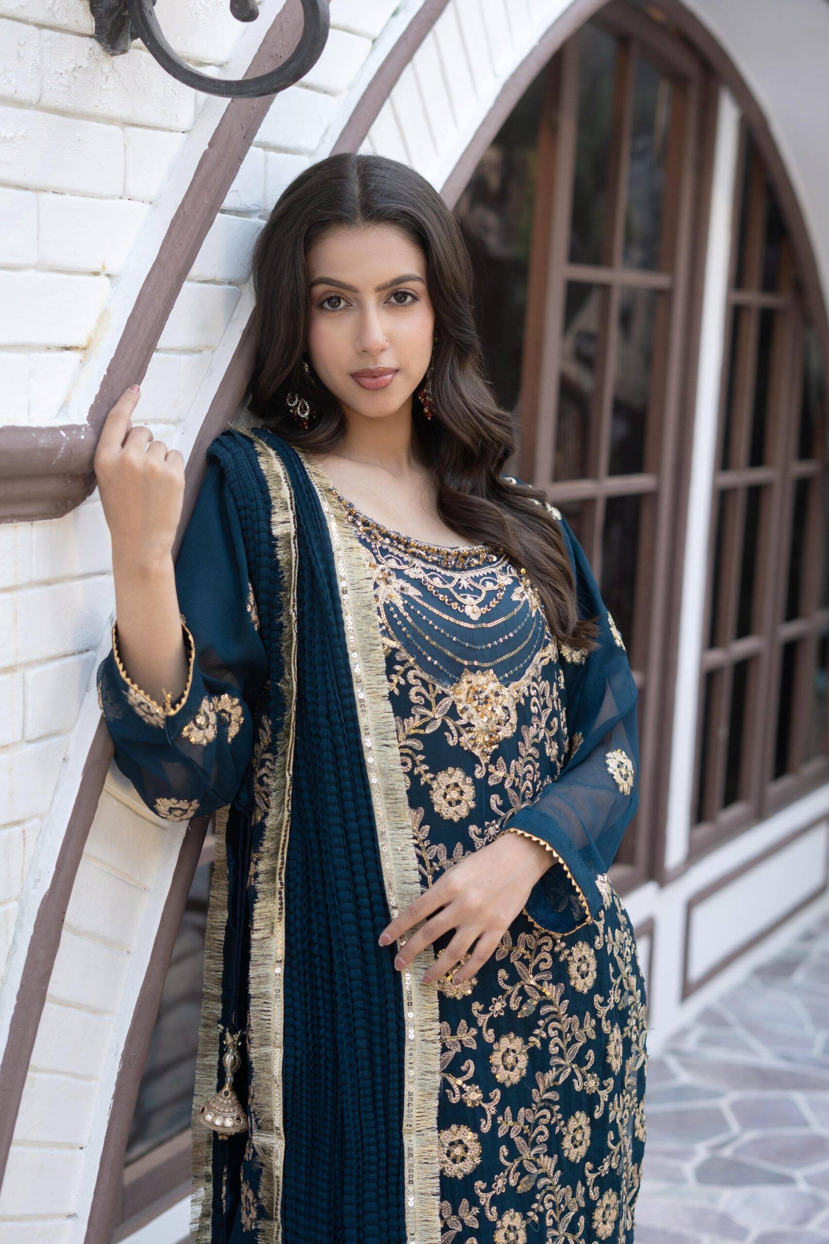 TEAL CRUSH LEHNGA