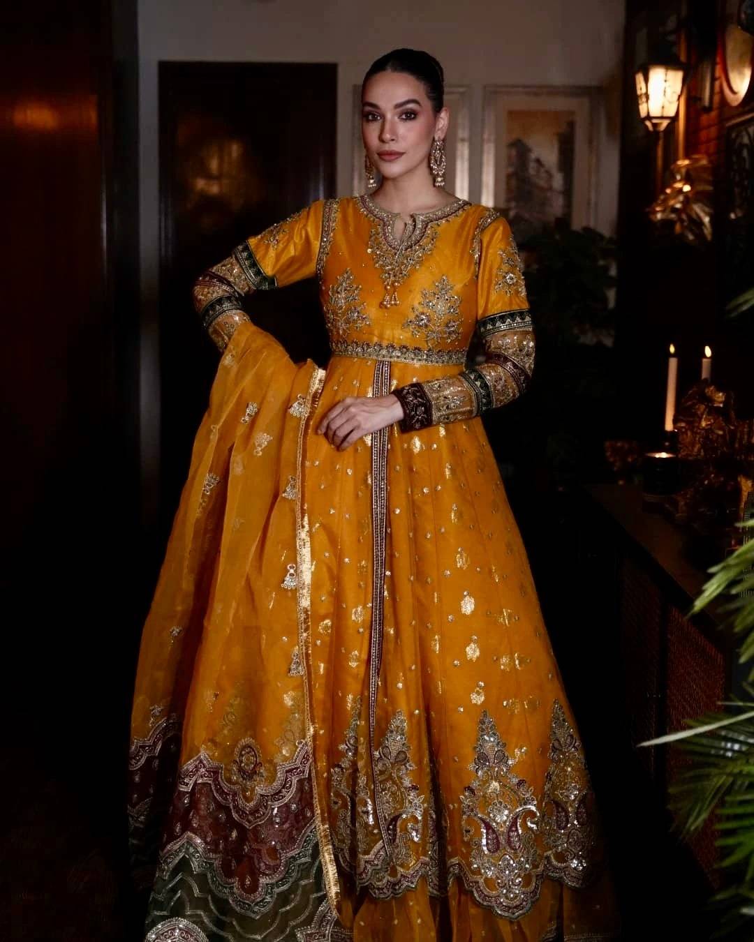 Anarkali from SBS PRET in Mustard Yellow