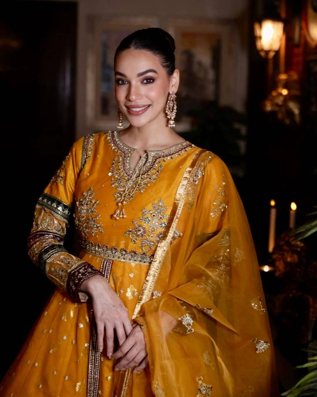 Anarkali from SBS PRET in Mustard Yellow