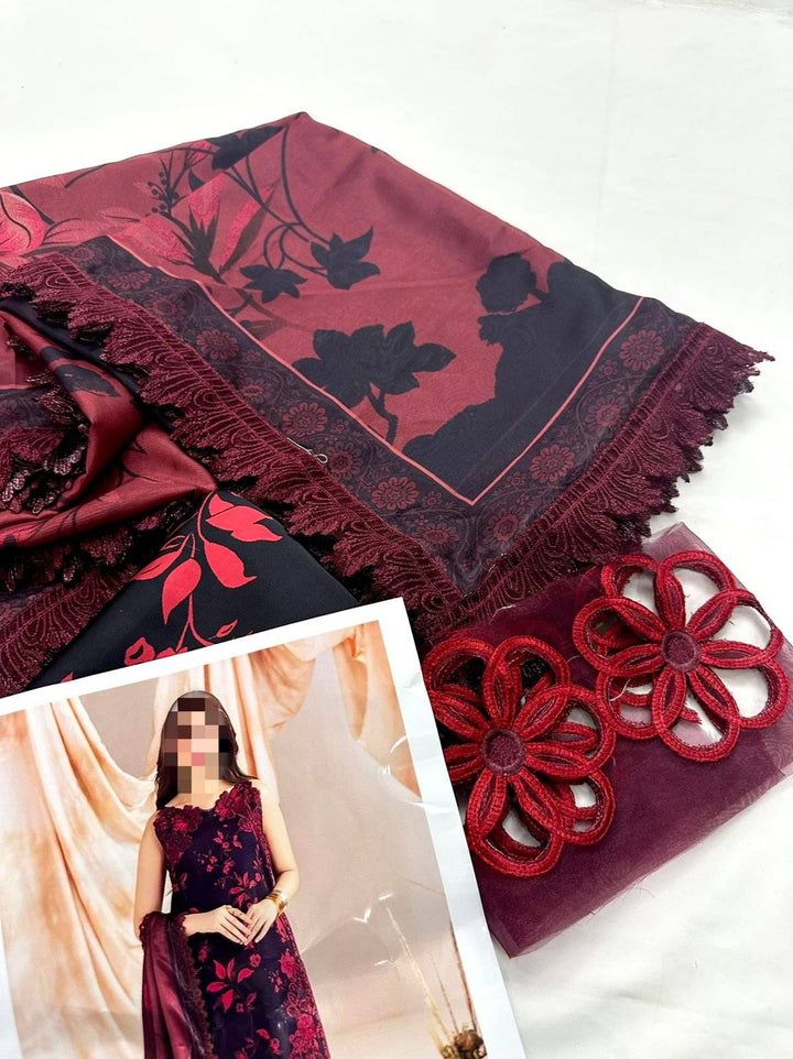 ASIFA NABEEL SILK 3PC BY SBS
