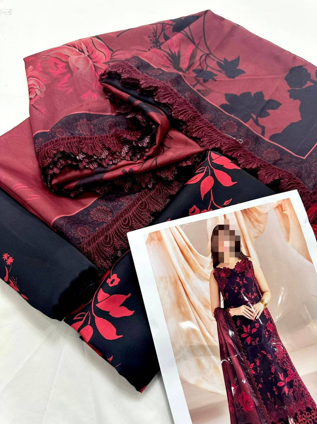 ASIFA NABEEL SILK 3PC BY SBS