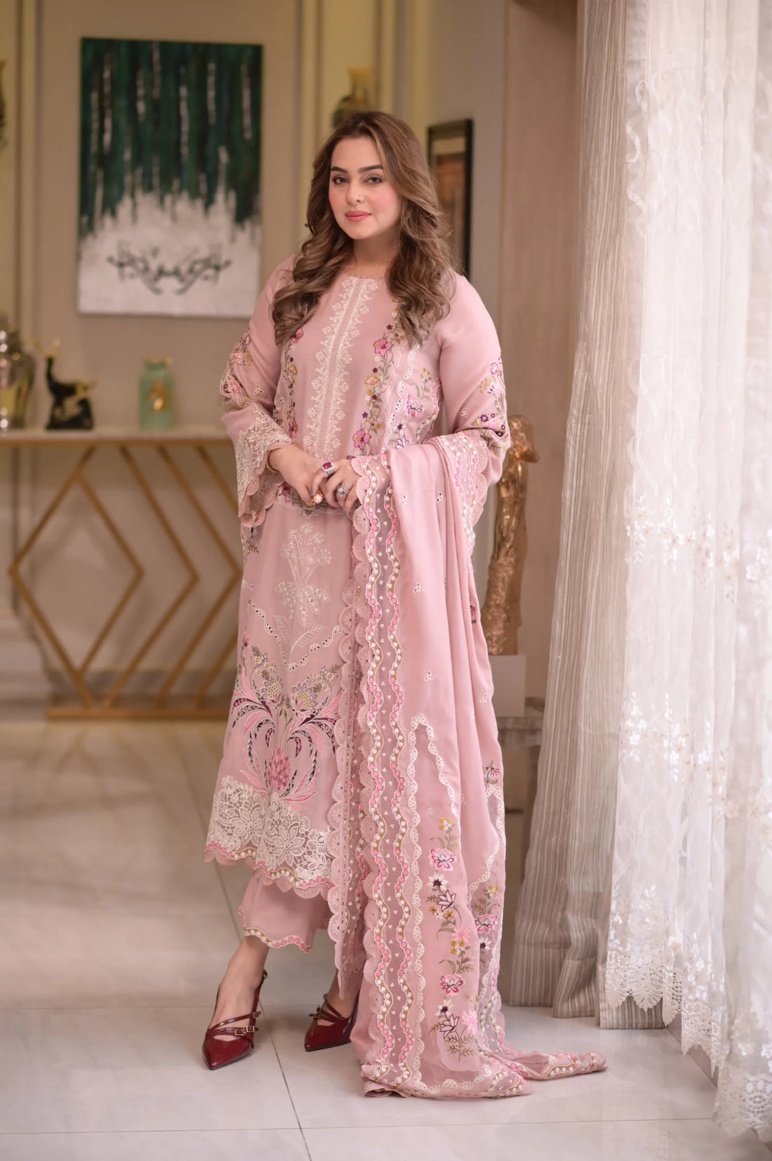 Aneela’s LAWN - blushy pink