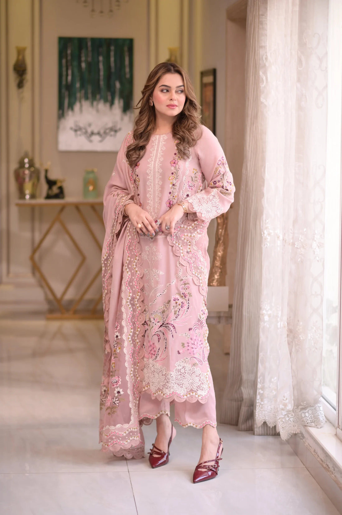 Aneela’s LAWN - blushy pink