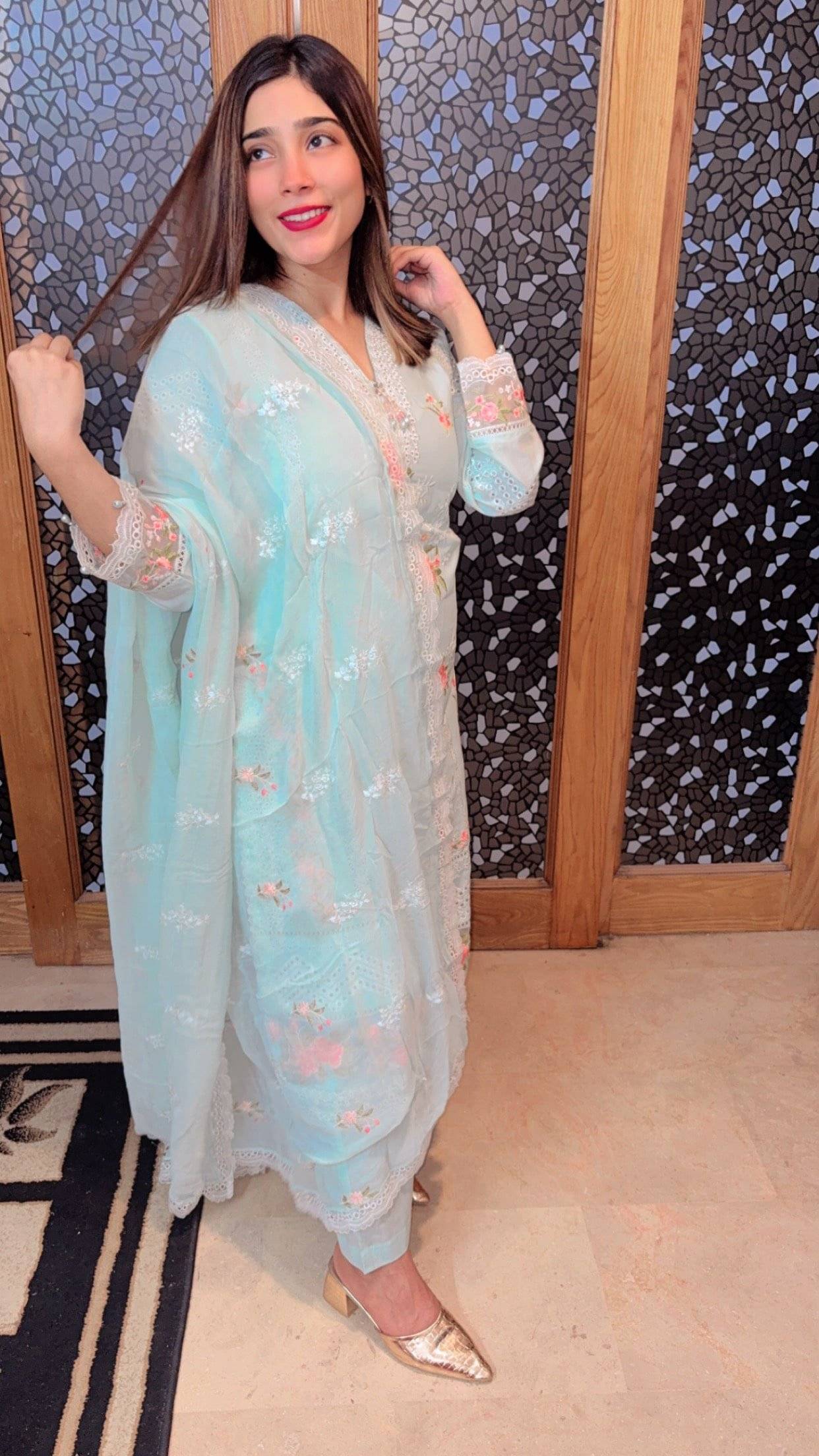 SKY SEA Chikankari ZAINI Masterpiece