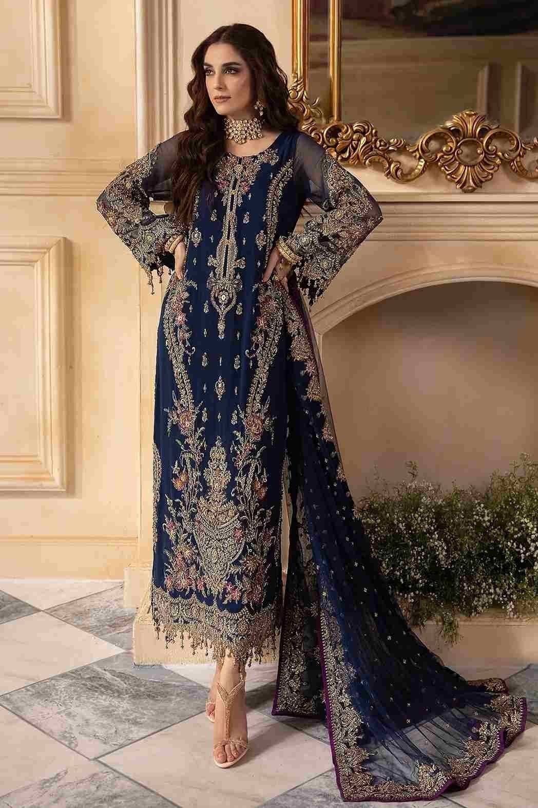 CHARIZMA CHIFFON NAVY BLUE