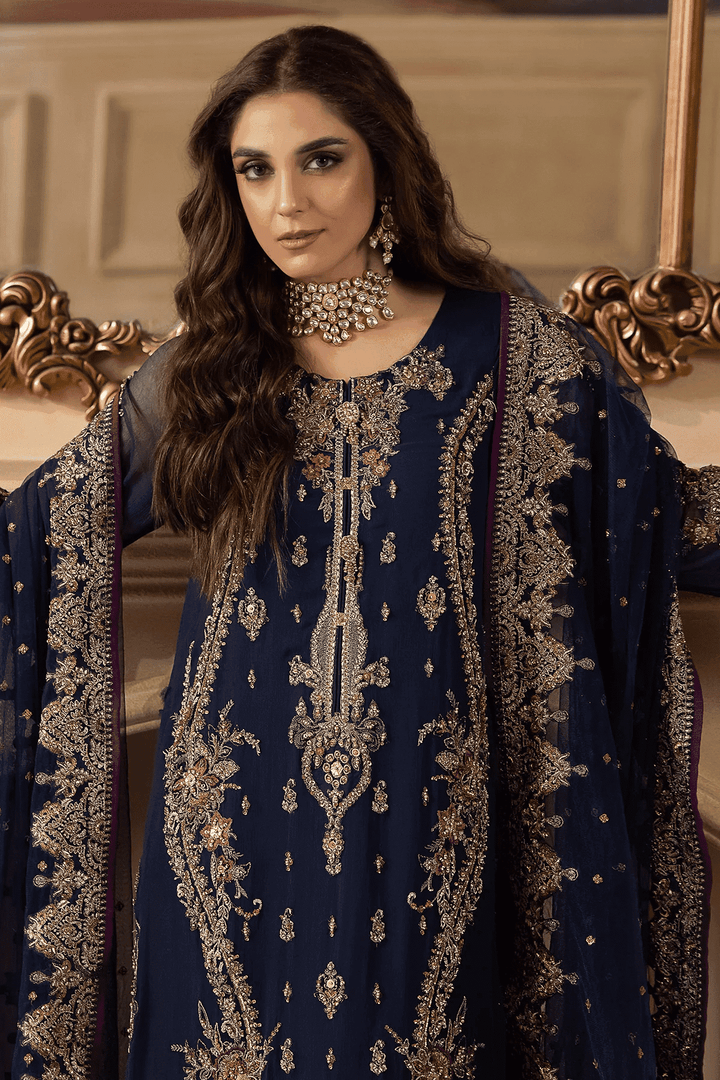 CHARIZMA CHIFFON NAVY BLUE