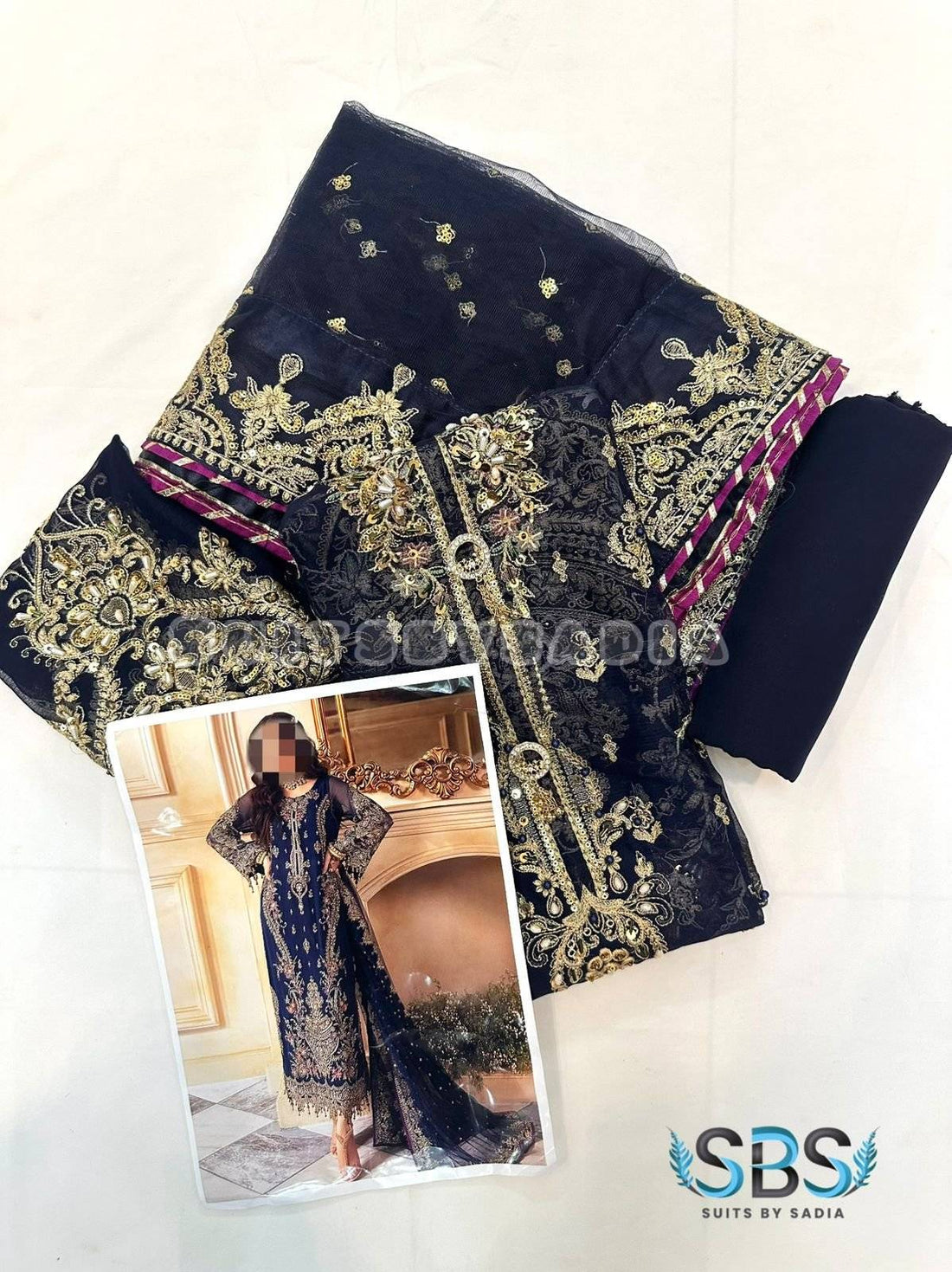 CHARIZMA CHIFFON NAVY BLUE