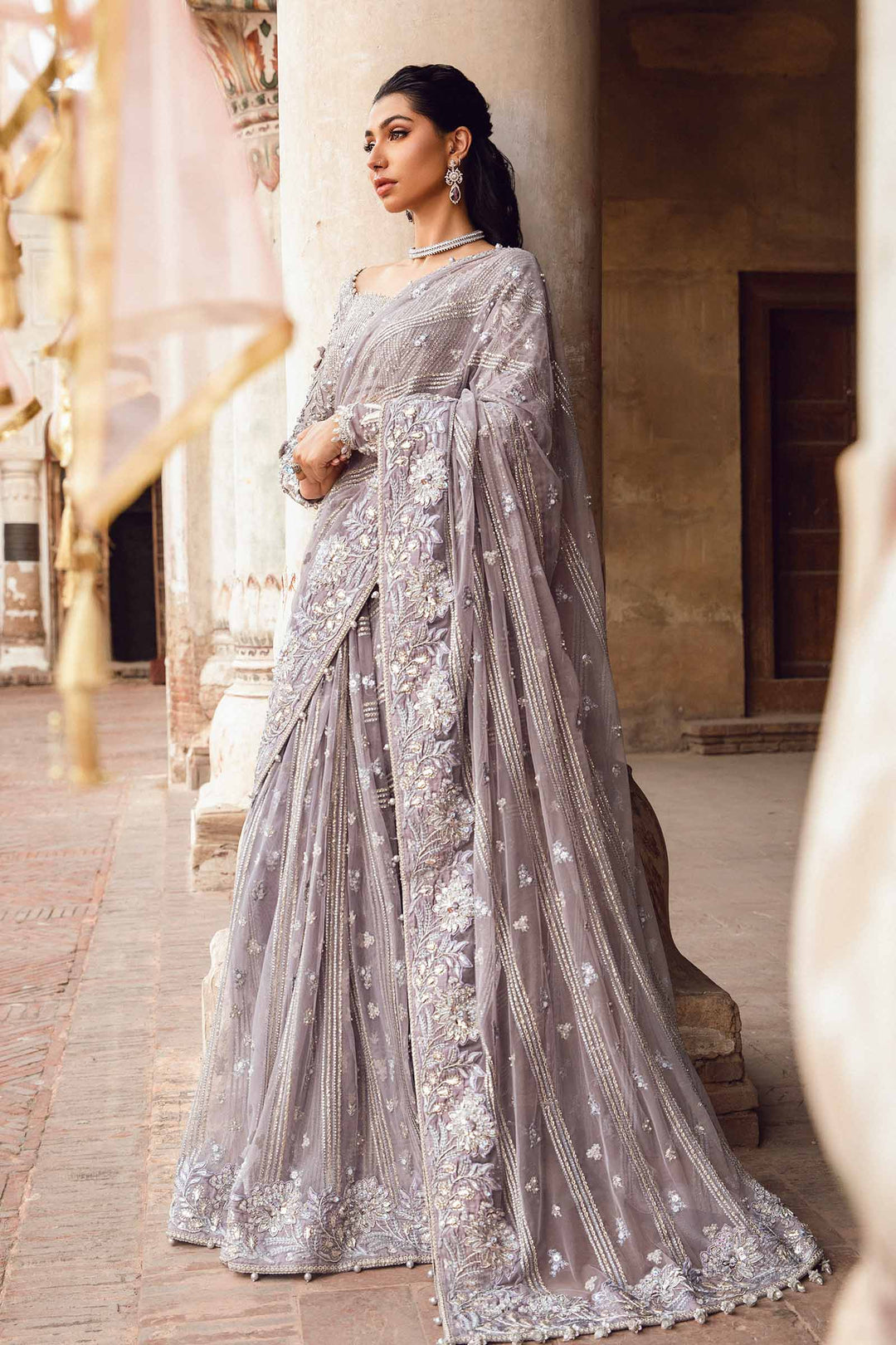 M.B Ifora SAREE - lilac