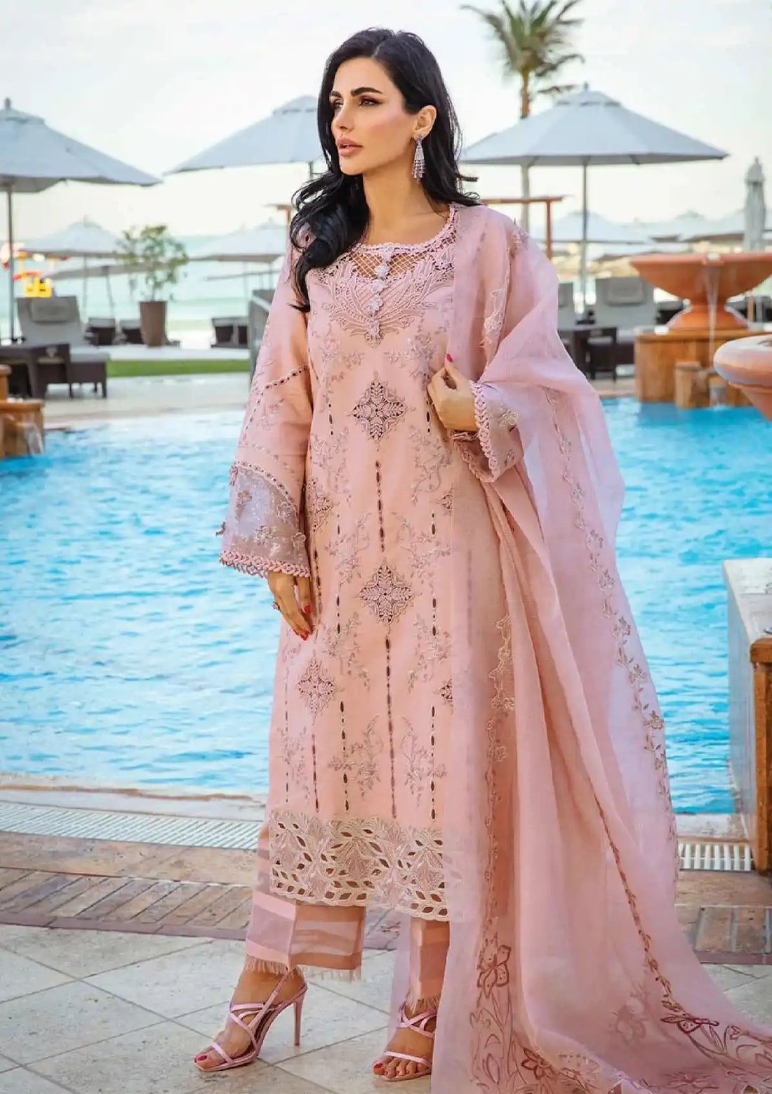 RANGRASIA LAWN - Amani peach