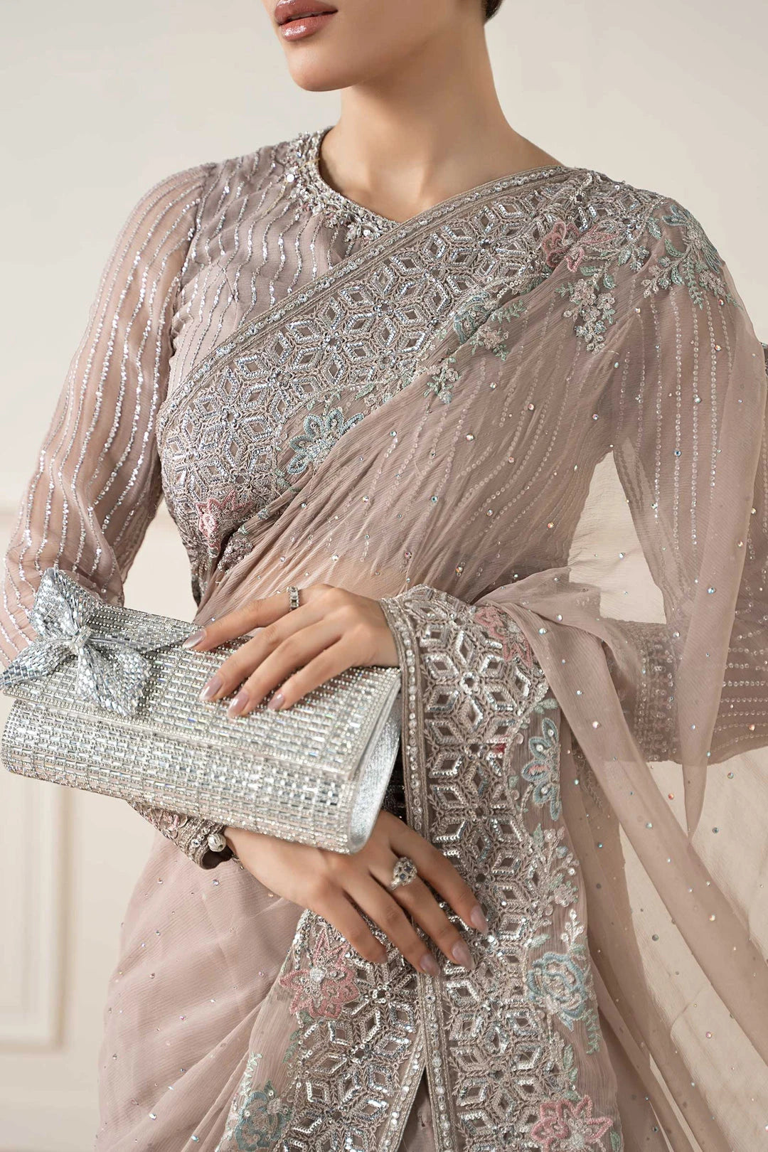 M.B Saree | Fluent Rose Pink