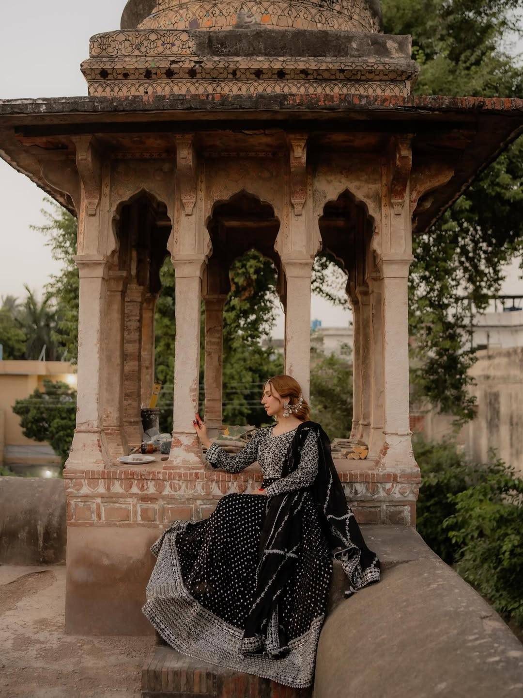 Black Silver Chiffon Maha Maxi