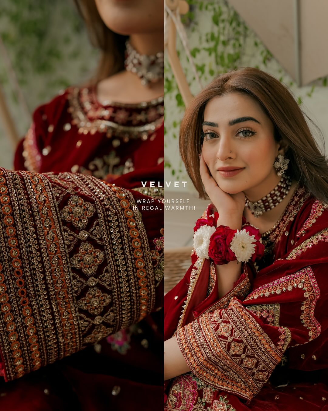 Aneela’s VELVET - Mehroon Warm
