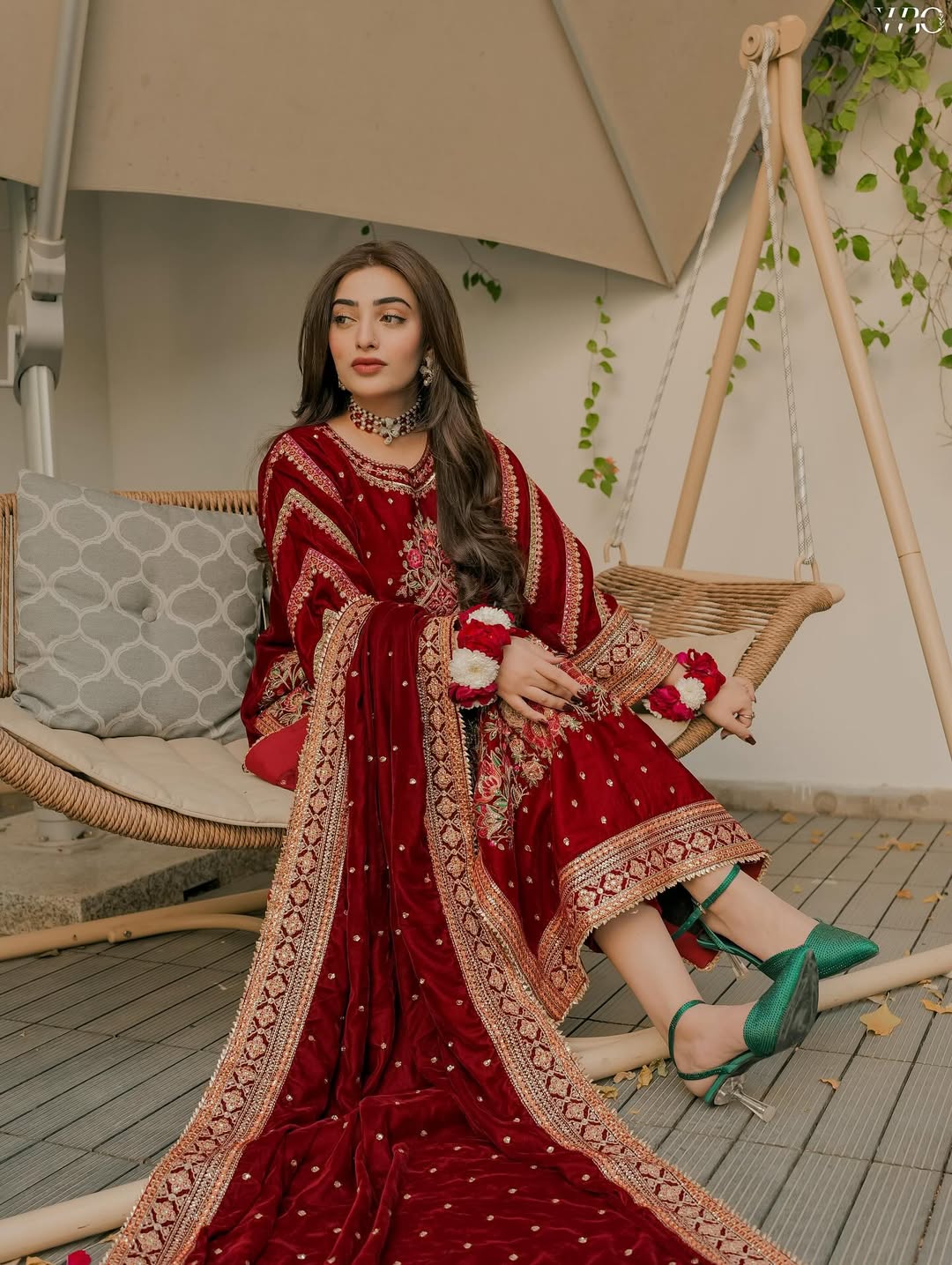 Aneela’s VELVET - Mehroon Warm