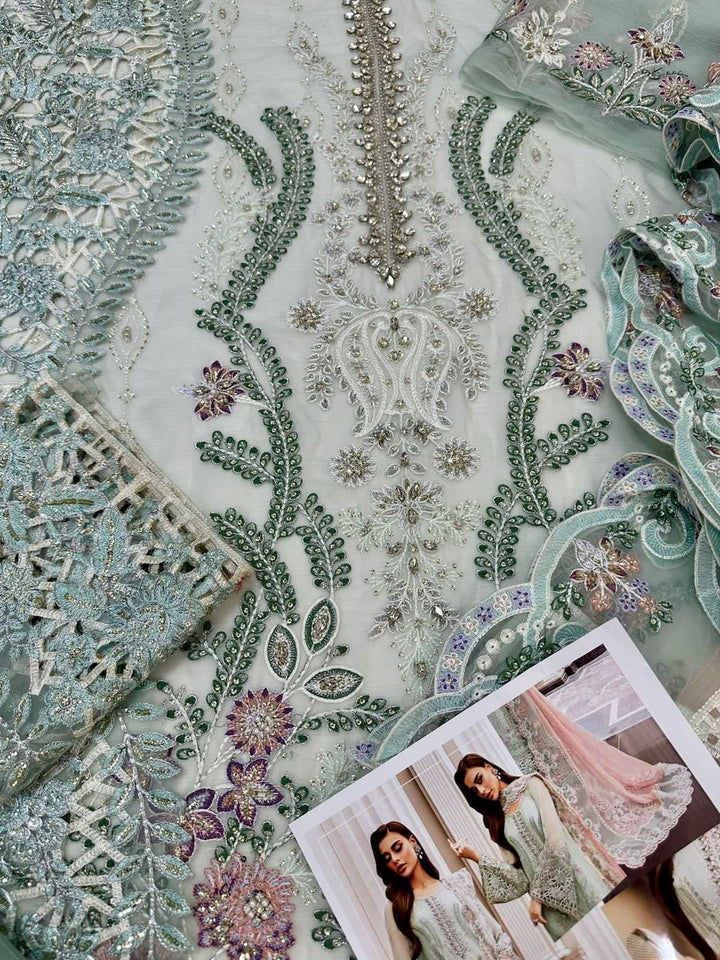 M.B chiffon Mint Green