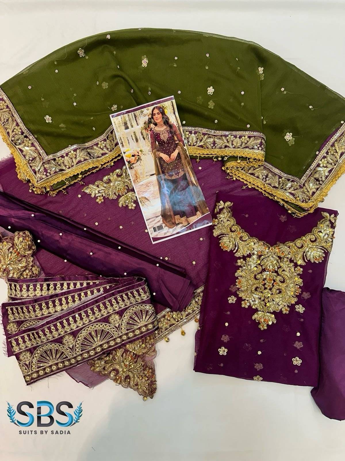 Aisha imran Purple garara