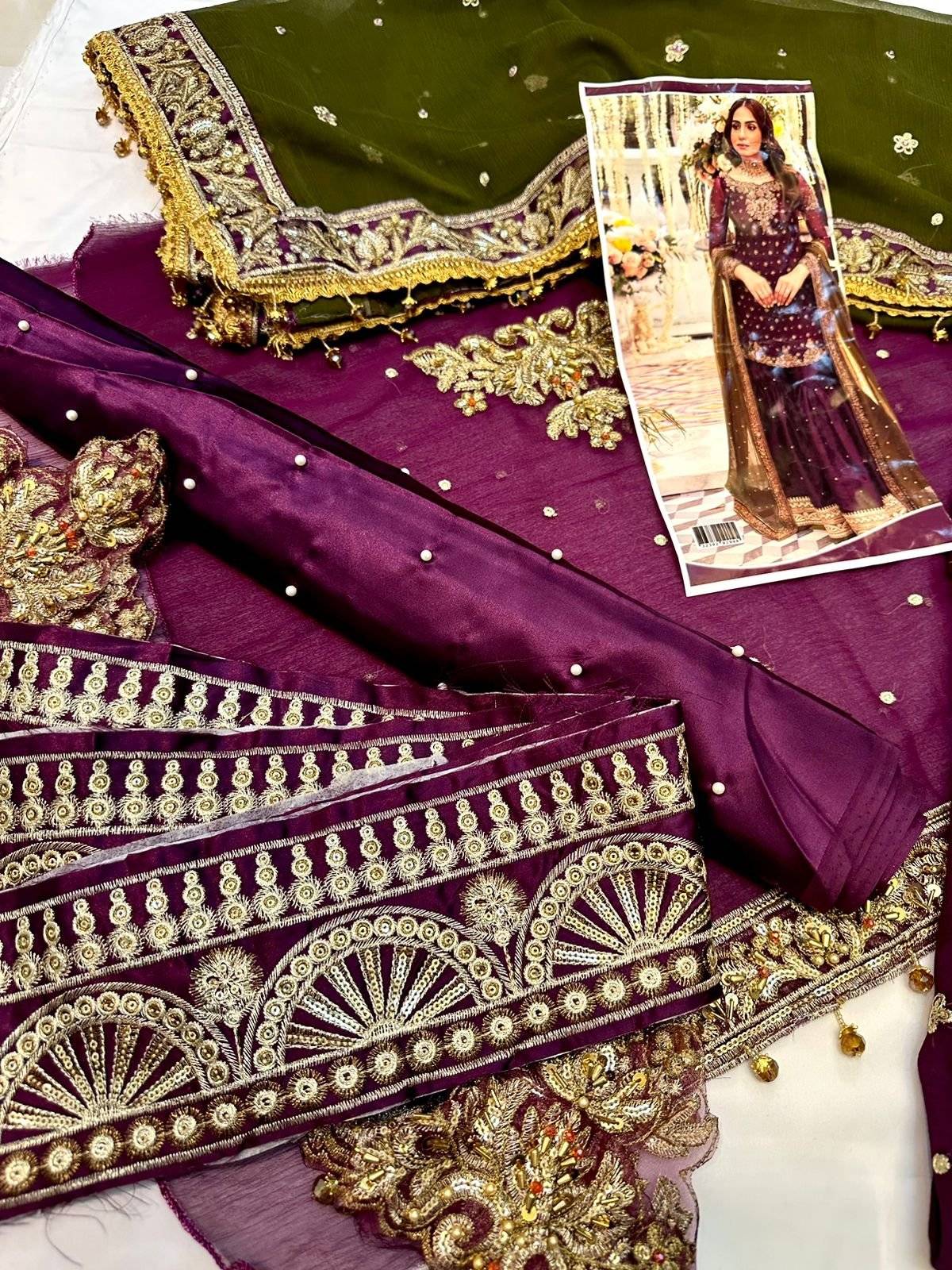 Aisha imran Purple garara