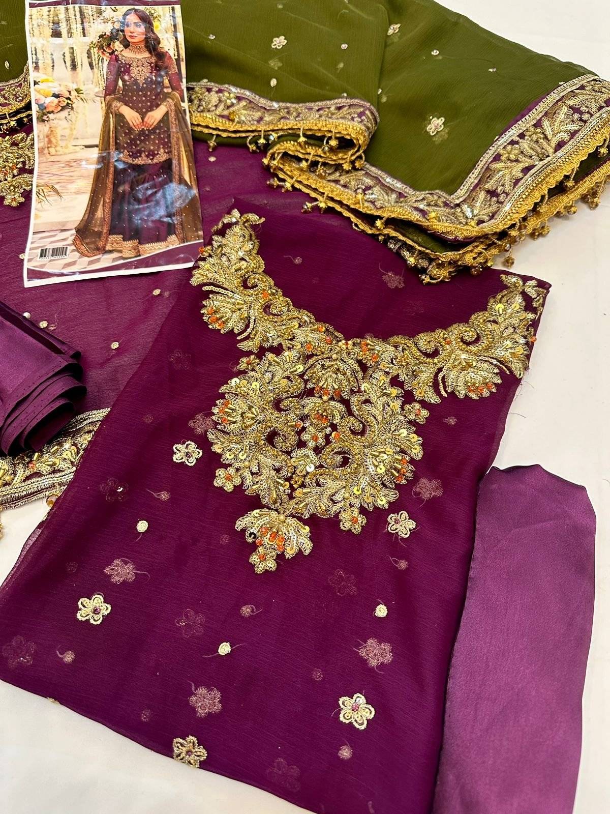Aisha imran Purple garara