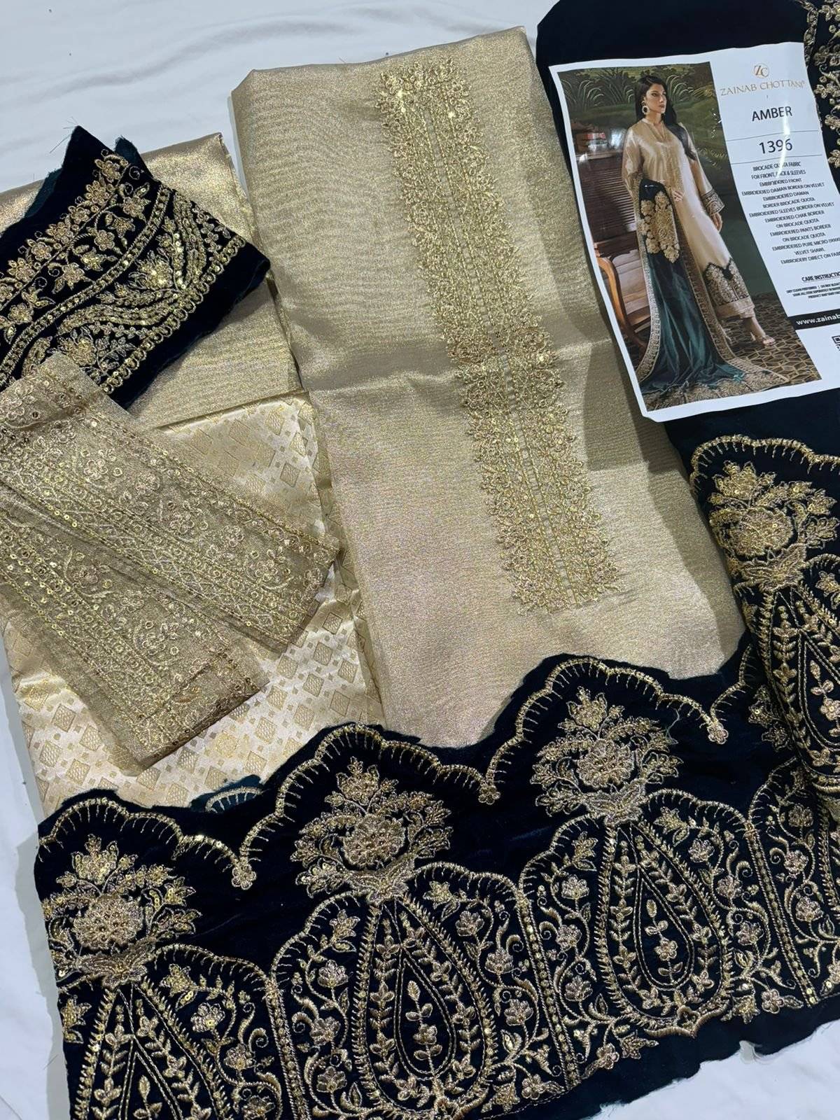 Z.C BROCADE VELVET SHAWL
