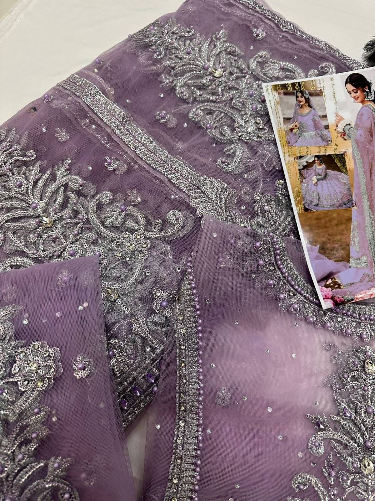 Aiman khan Now In lilac Color