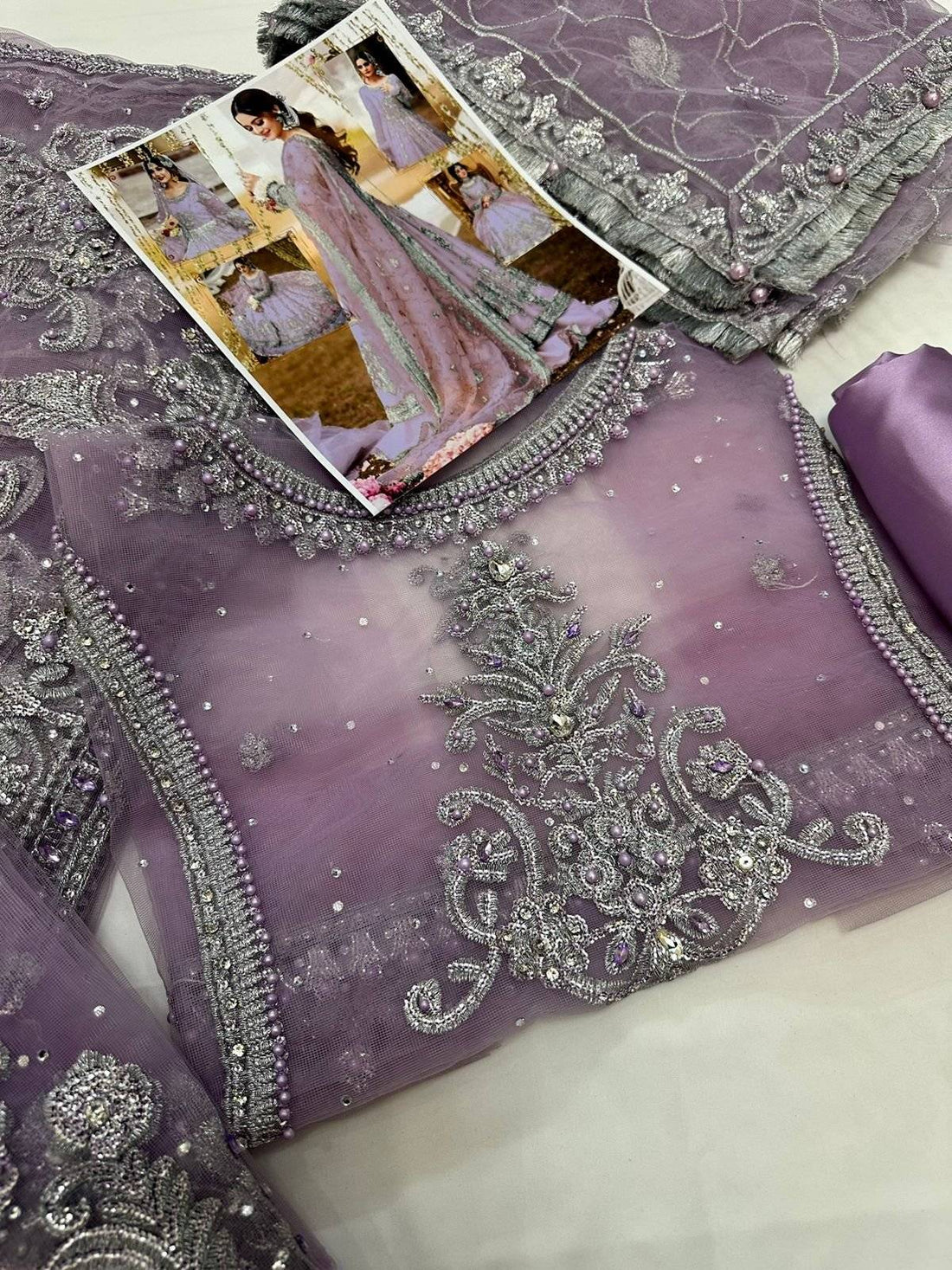 Aiman khan Now In lilac Color