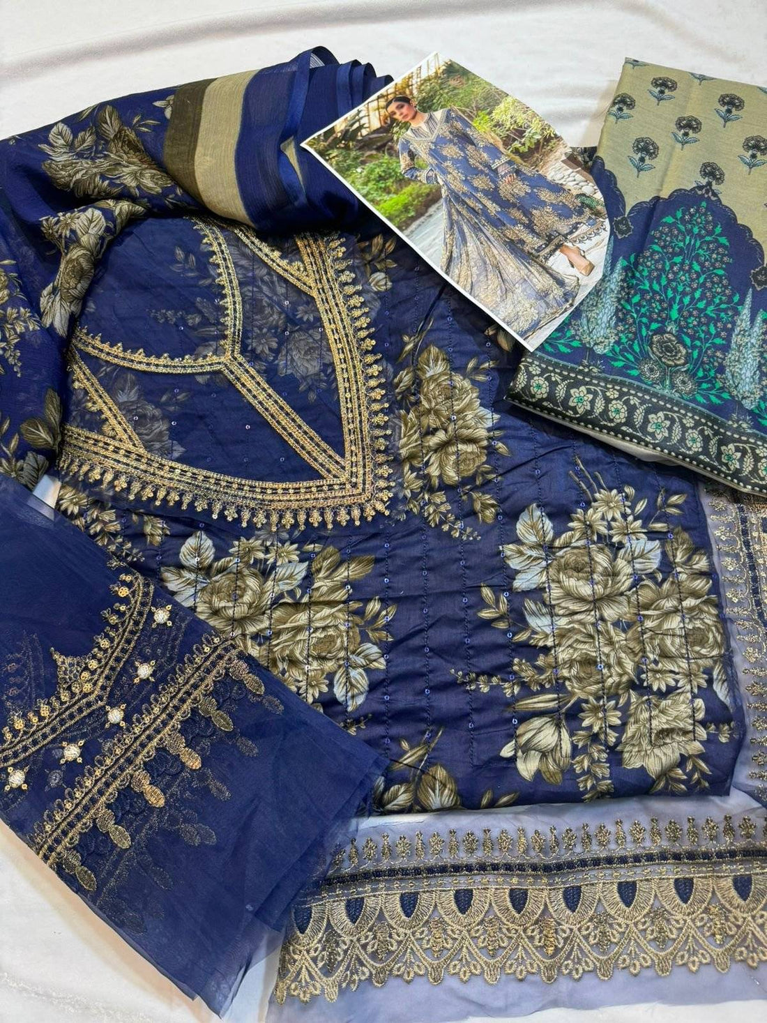 M.B lawn (blue sitara)