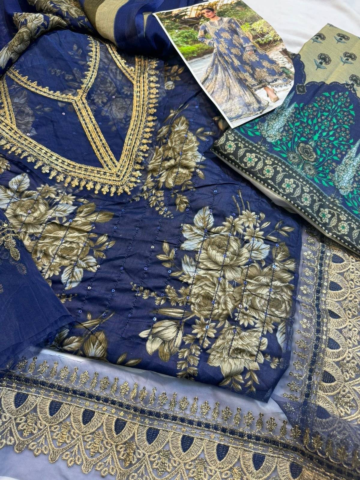 M.B lawn (blue sitara)