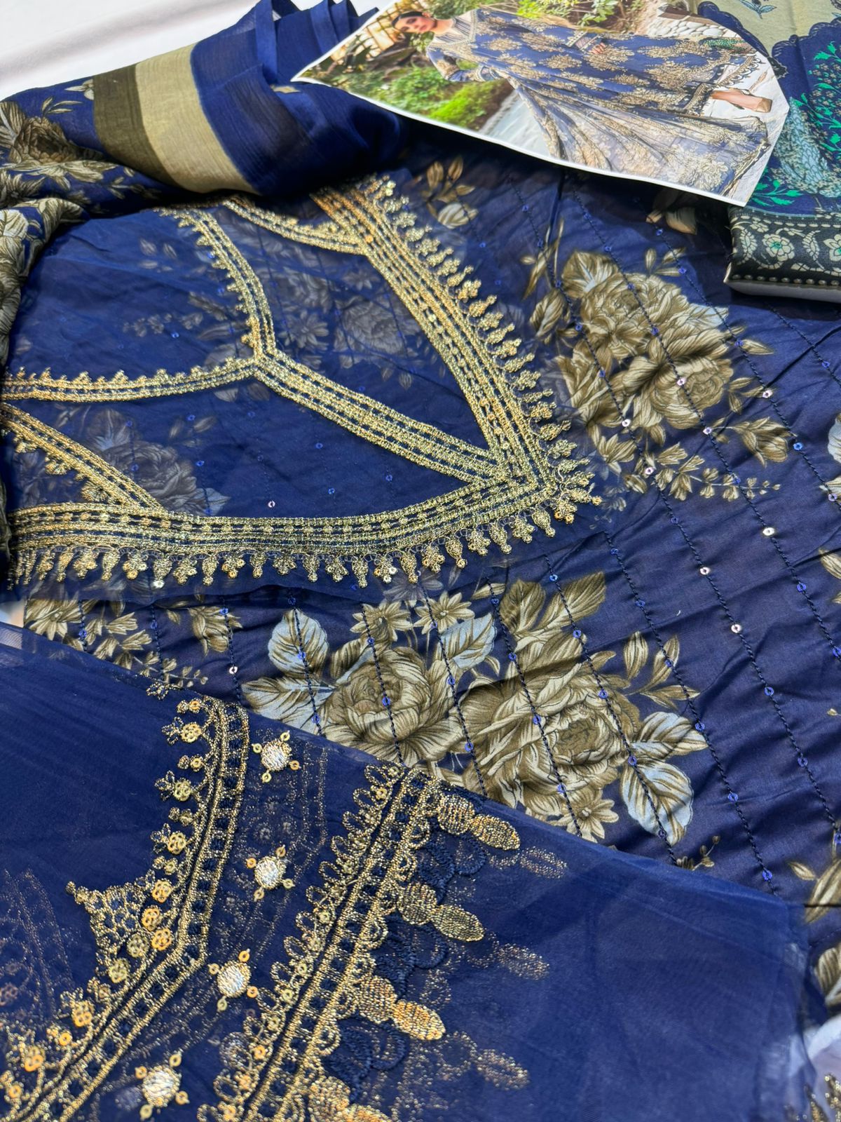 M.B lawn (blue sitara)