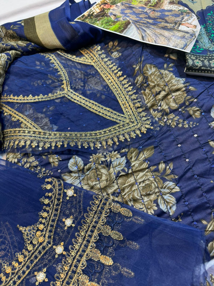 M.B lawn (blue sitara)