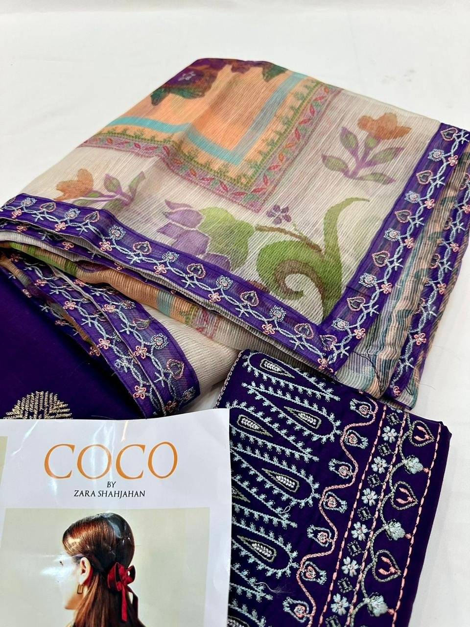 Coco By Zarashjha Lawn purple
