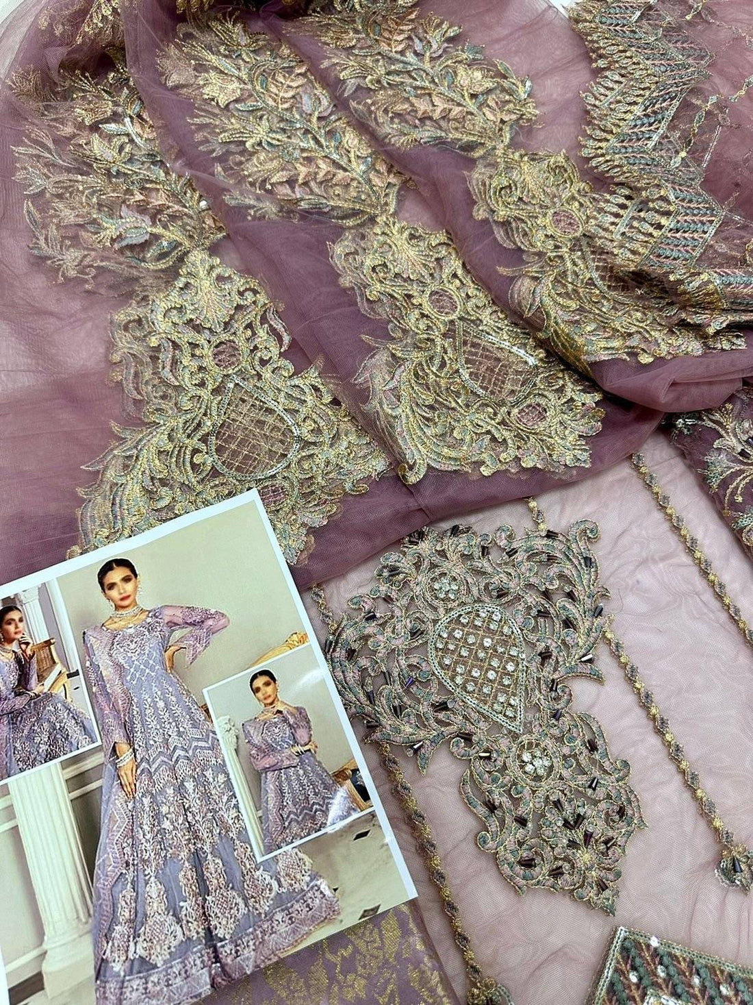 Akbar Aslam purple Maxi