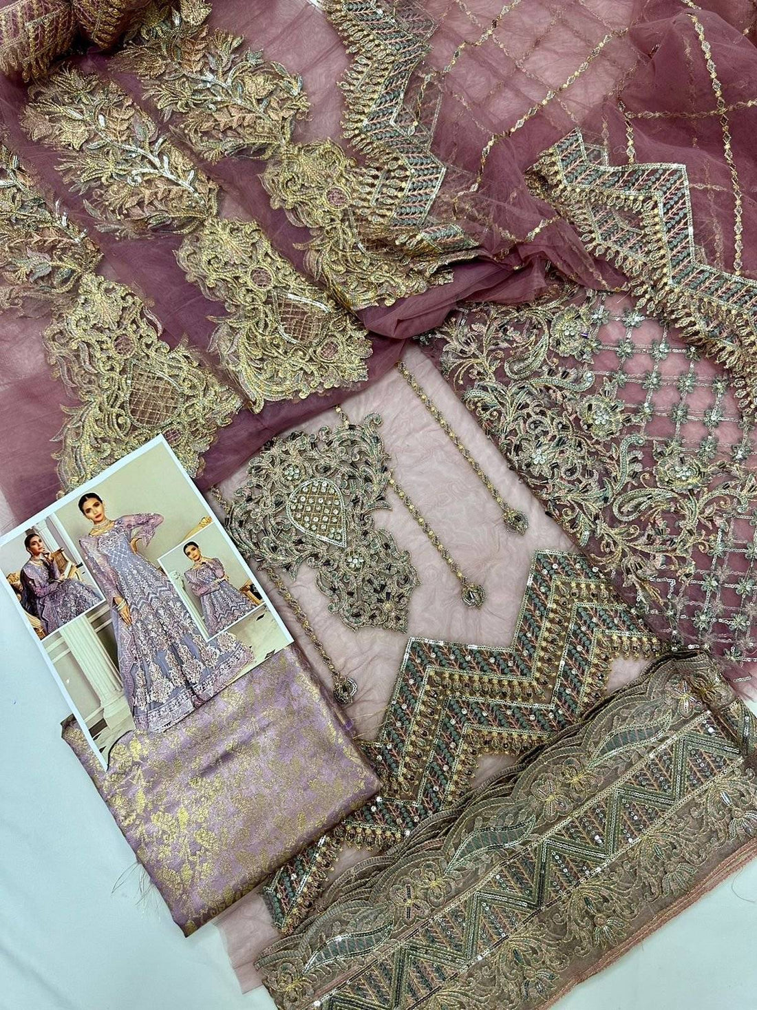 Akbar Aslam purple Maxi