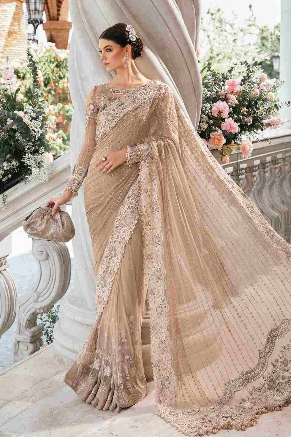 M.B BEIGE SKIN SAREE