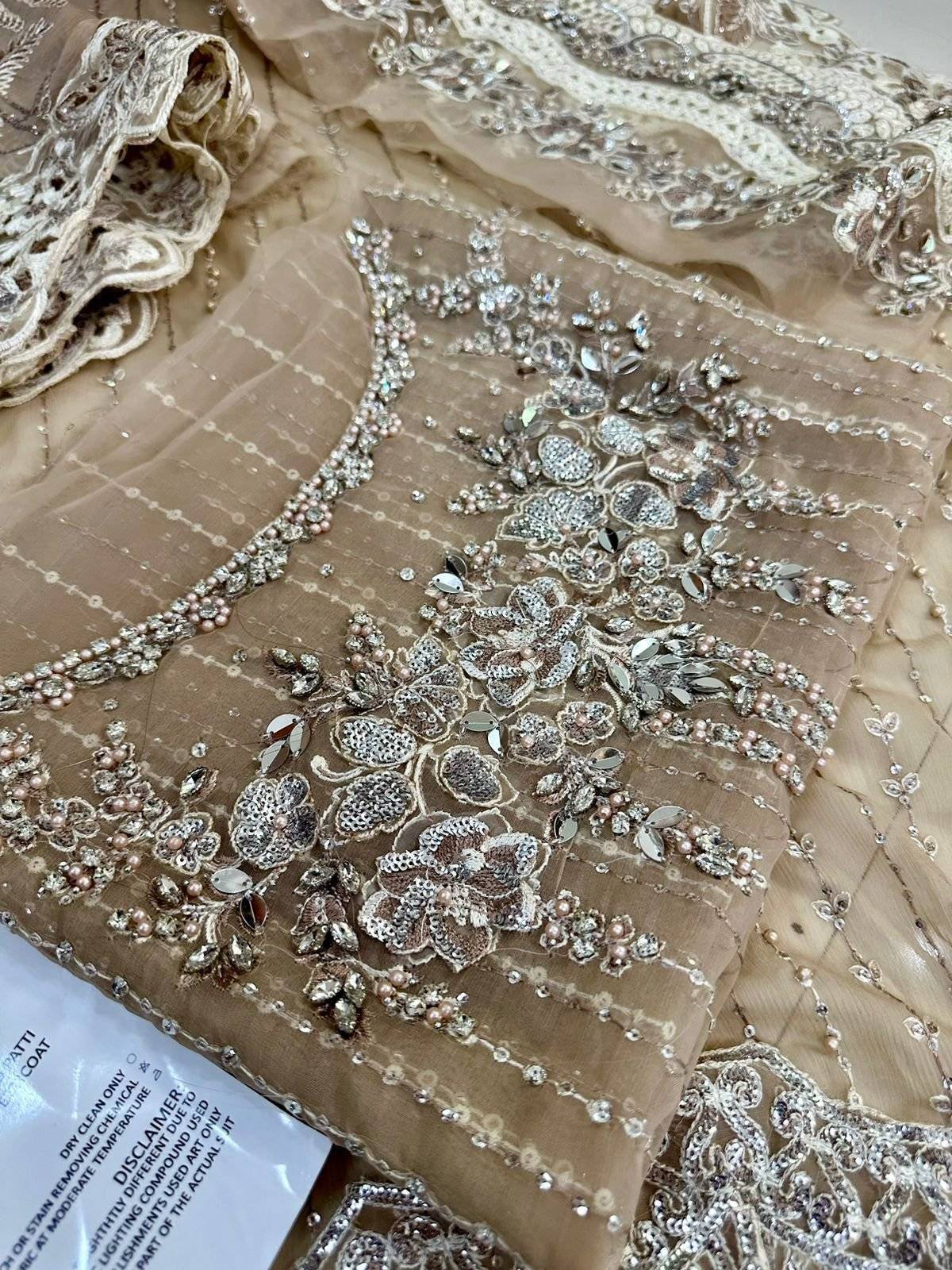 M.B BEIGE SKIN SAREE
