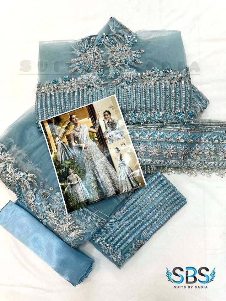 Haniya Aqua Blue maxi