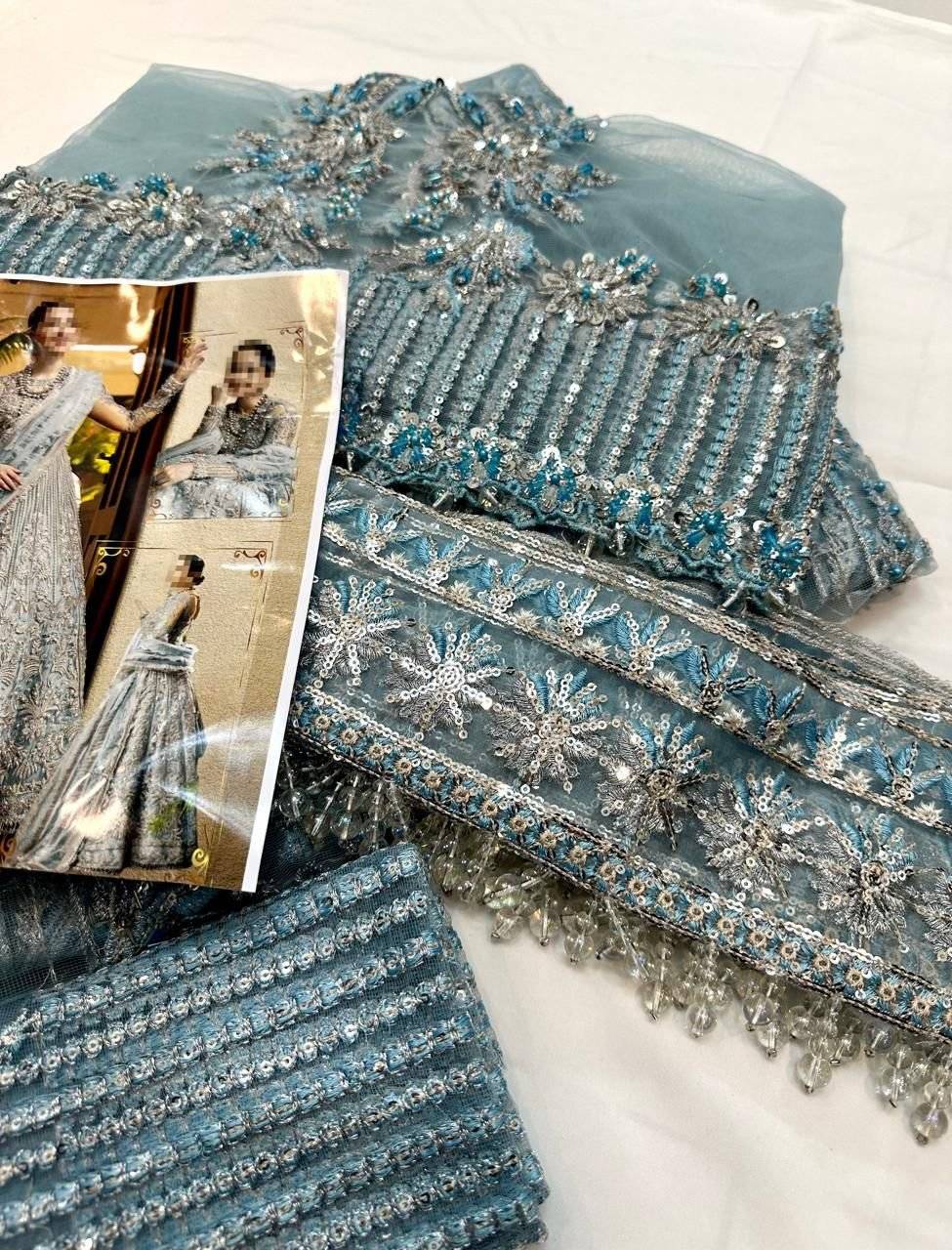 Haniya Aqua Blue maxi