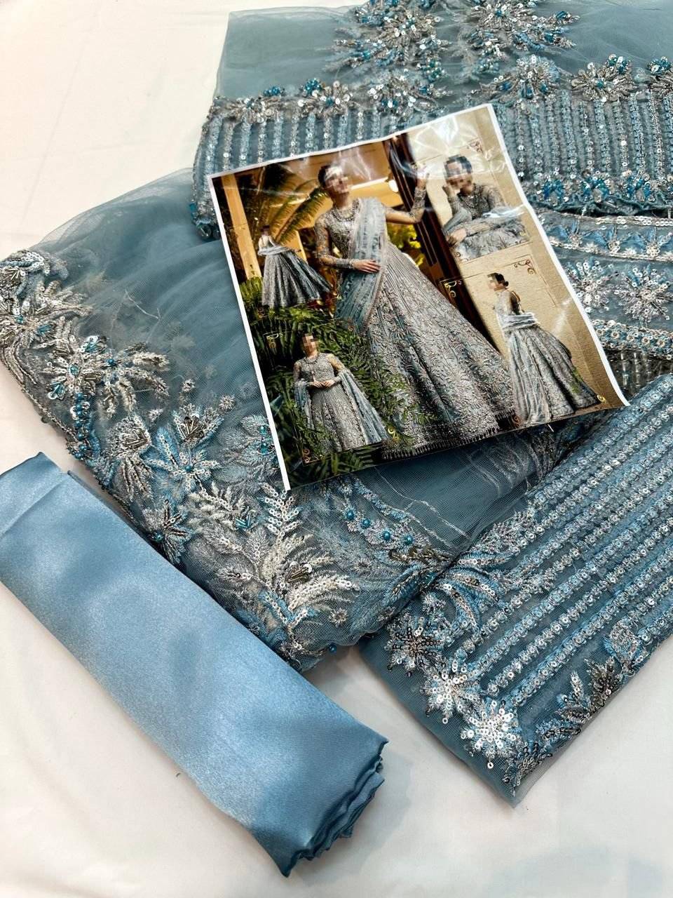 Haniya Aqua Blue maxi