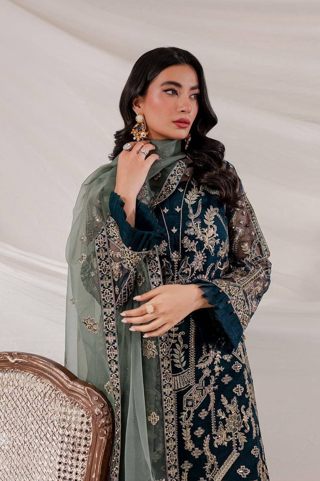 FARSHA TEAL BLUE IRGANZA