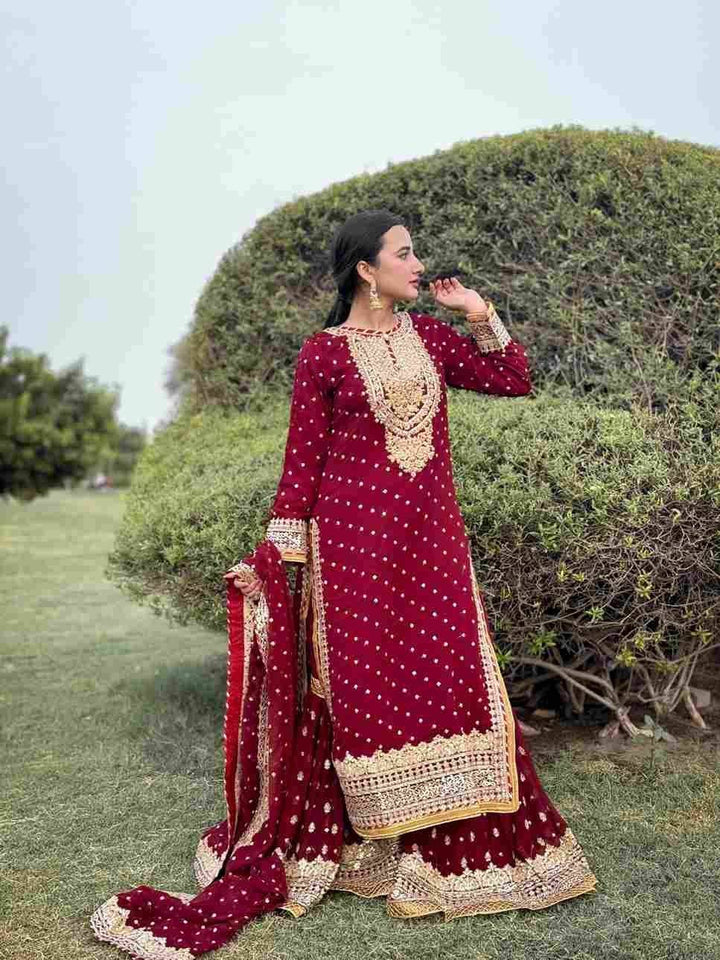 CHANDNI BY SBS MEHROON