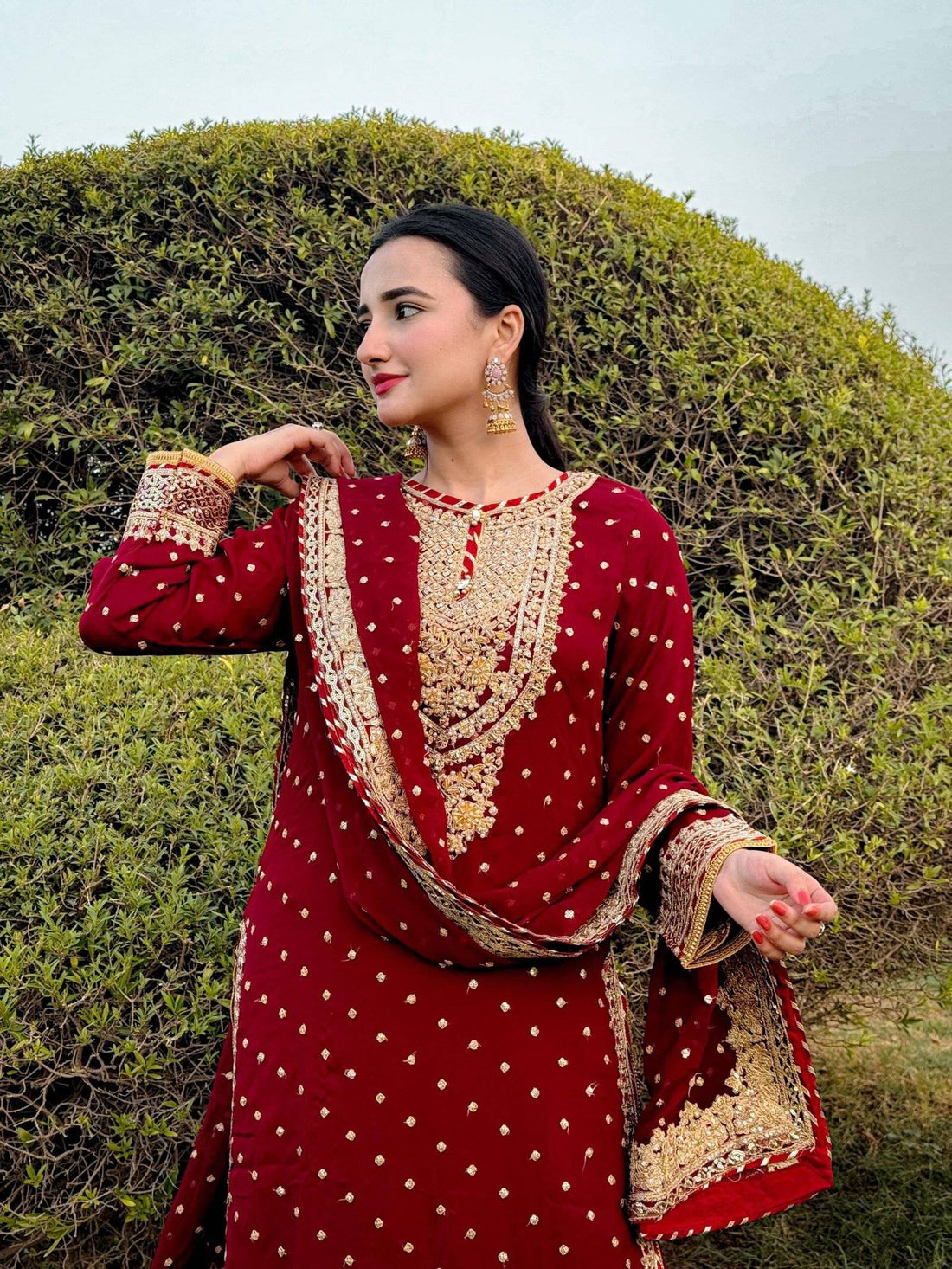 CHANDNI BY SBS MEHROON